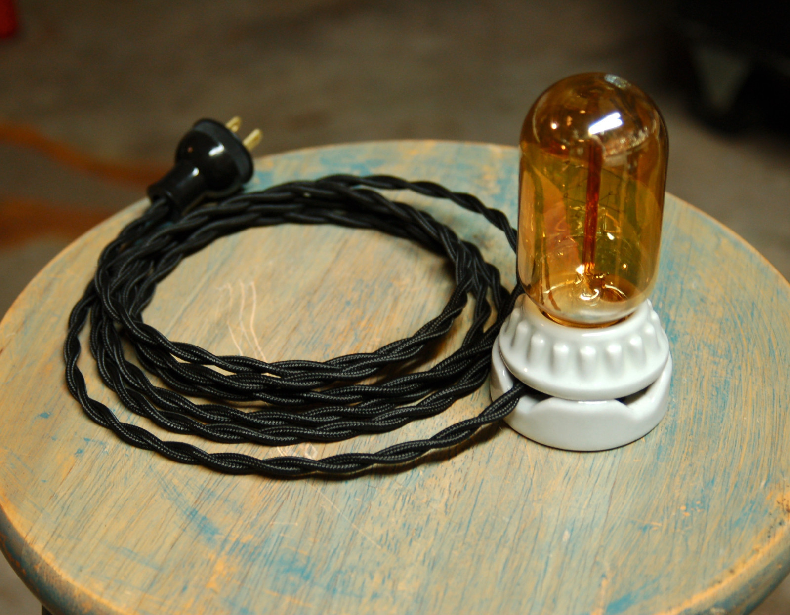 Flush Mount Lamp Holder - Two Piece Porcelain Sign Socket Vintage Marquee Lights