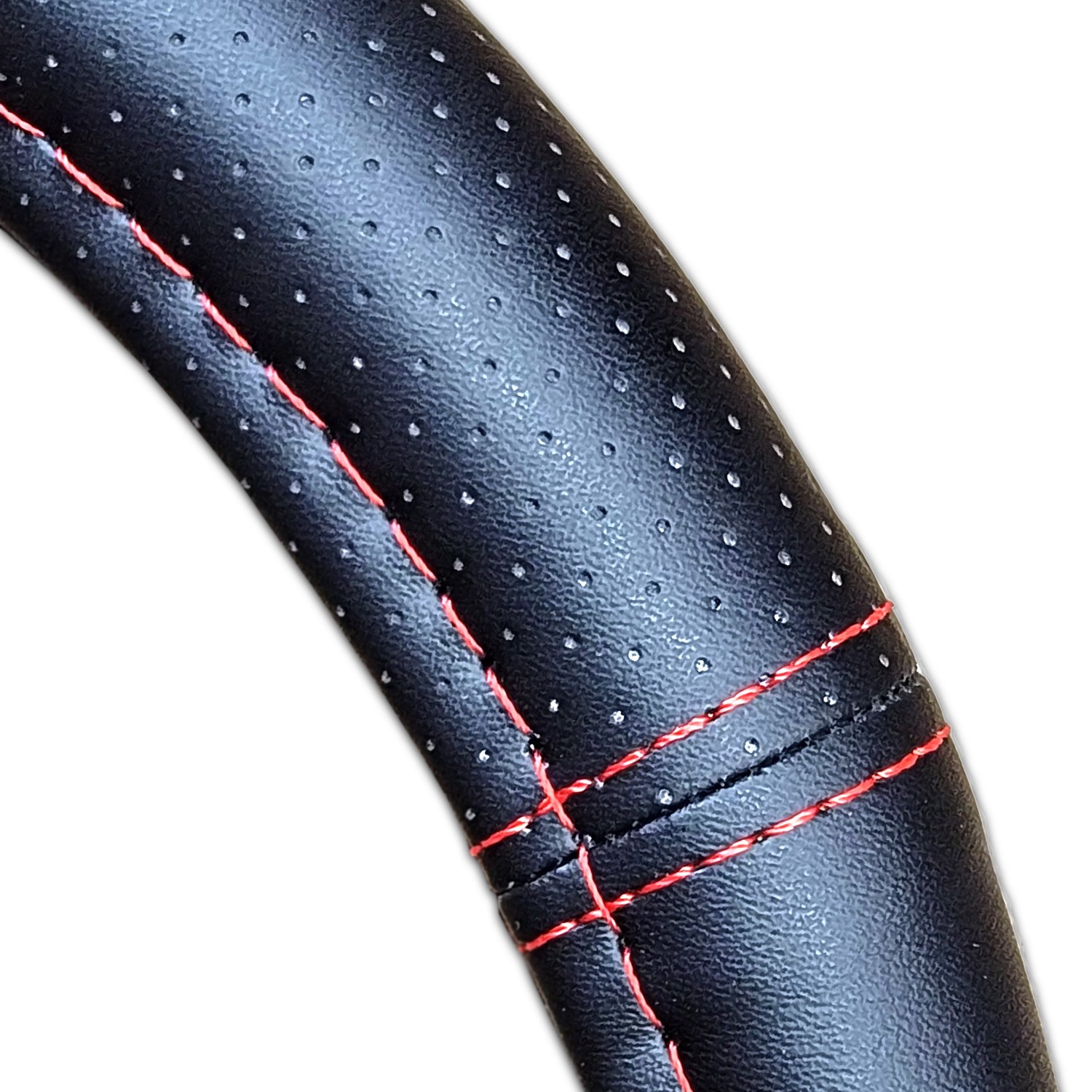 For Toyota Car Truck Steering Wheel Cover Premium Faux Leather 14.5"-15" Set