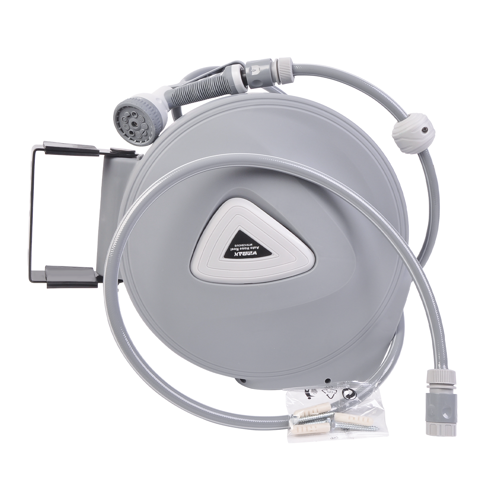 Retractable Water Hose Reel Garden Sprayer Wall Mount 32ft