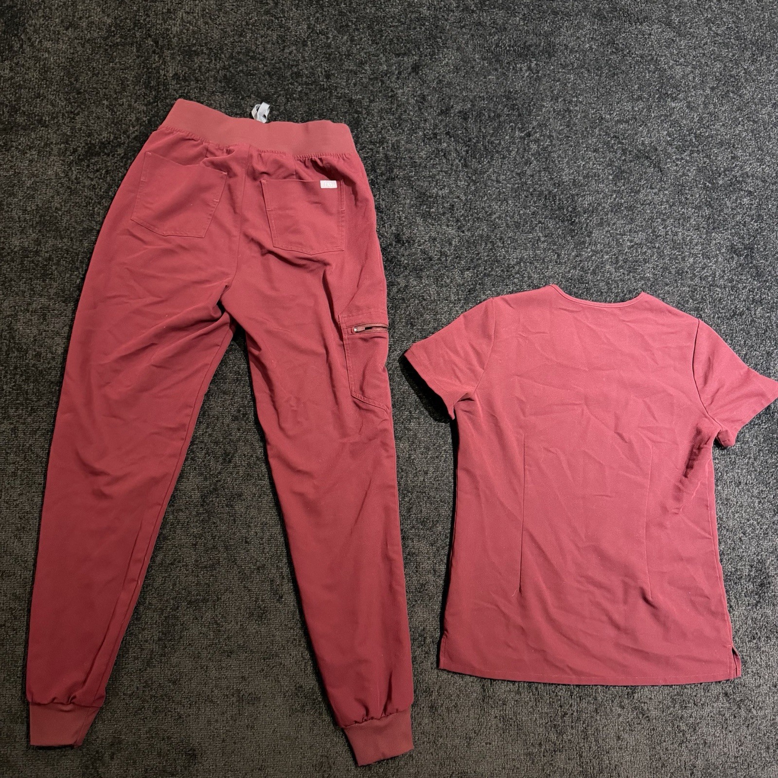 Figs Scrub Set Technical Collection XS Burgundy Kade Womens