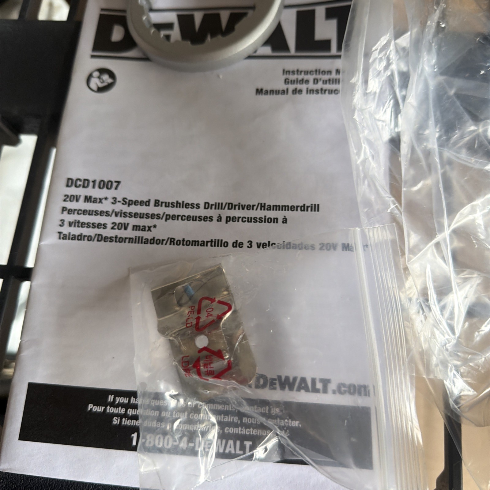 DeWalt 1/2” Hammer Drill, DCD1007, Brushless (tool Only)