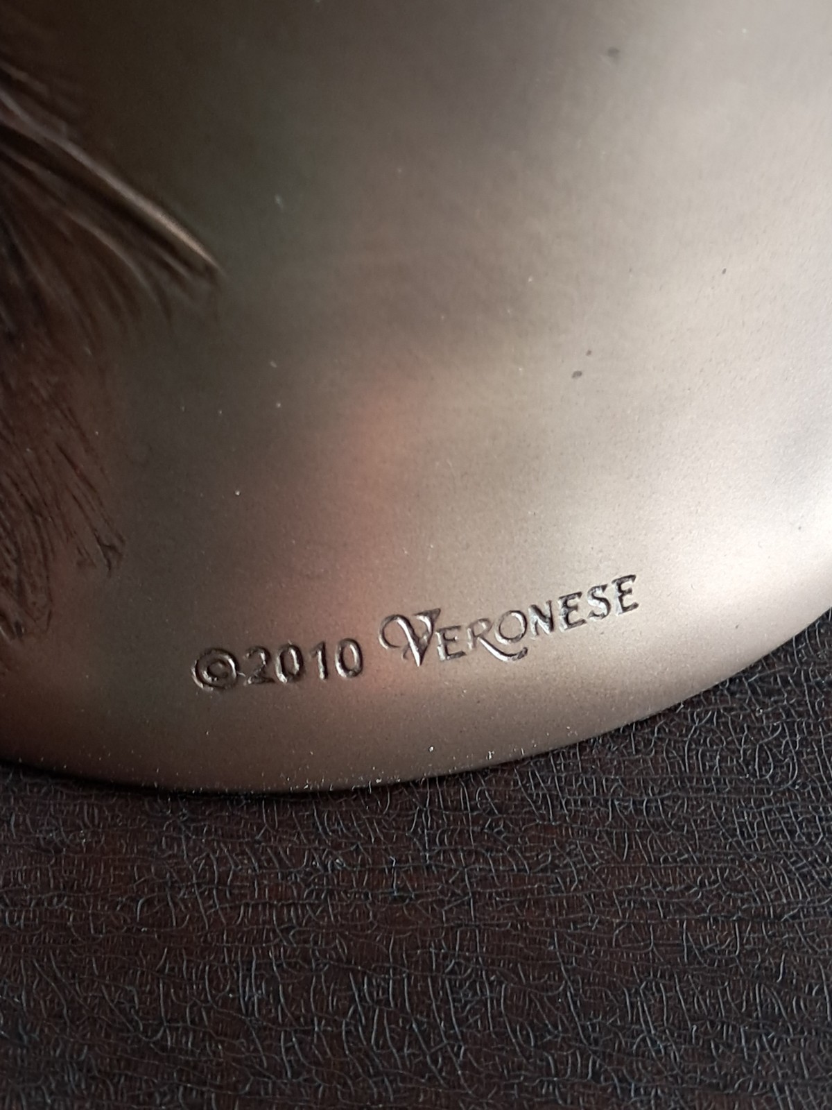 Bronze Style Prunus And Peacock Large Decorative Flower Vase ~ 19.5" Signed