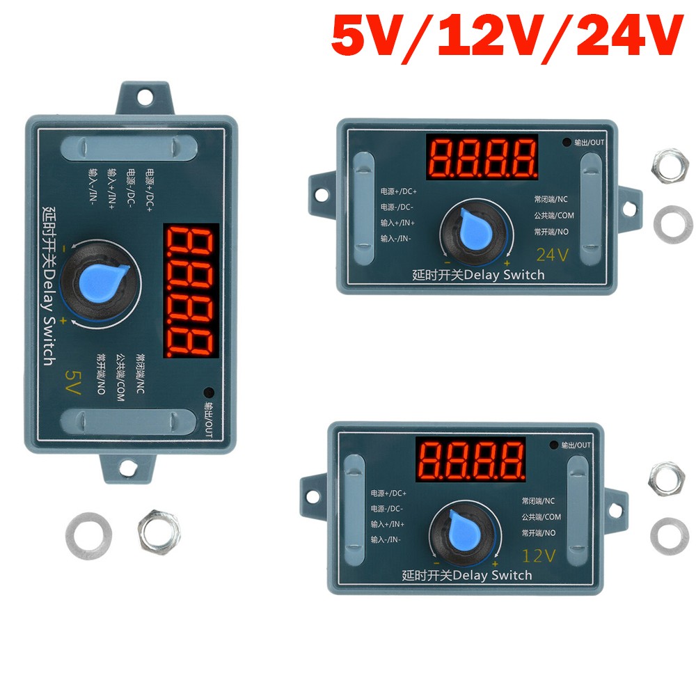 DC5V/12V/24V Time Delay Relay Module LED Digital Adjustable Timer Control Switch