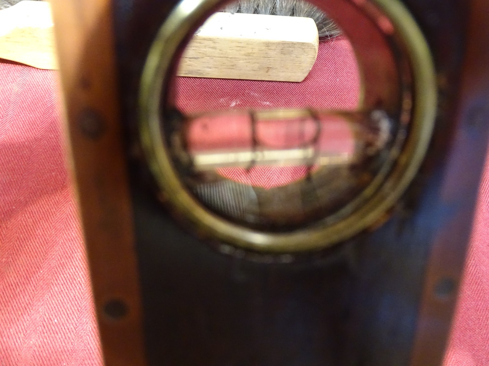 Antique User Made Brass Bound Double Plumb and Level Glass Vial Windows- WOW!!