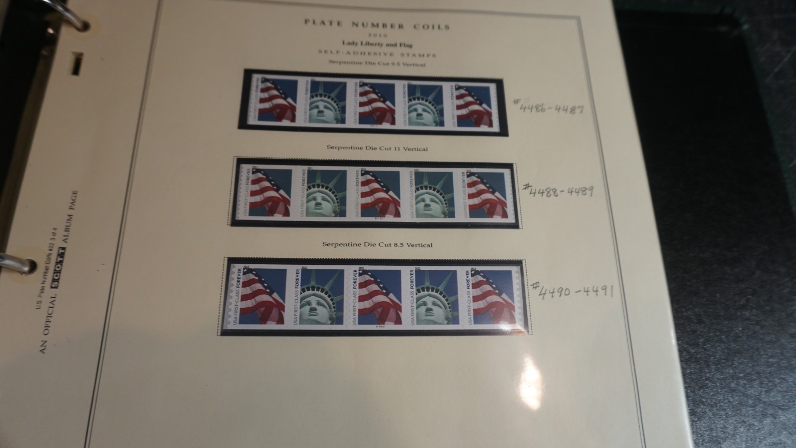 Gorgeous collection of Plate number coils in Scott album 1988-2015 MNH stamps