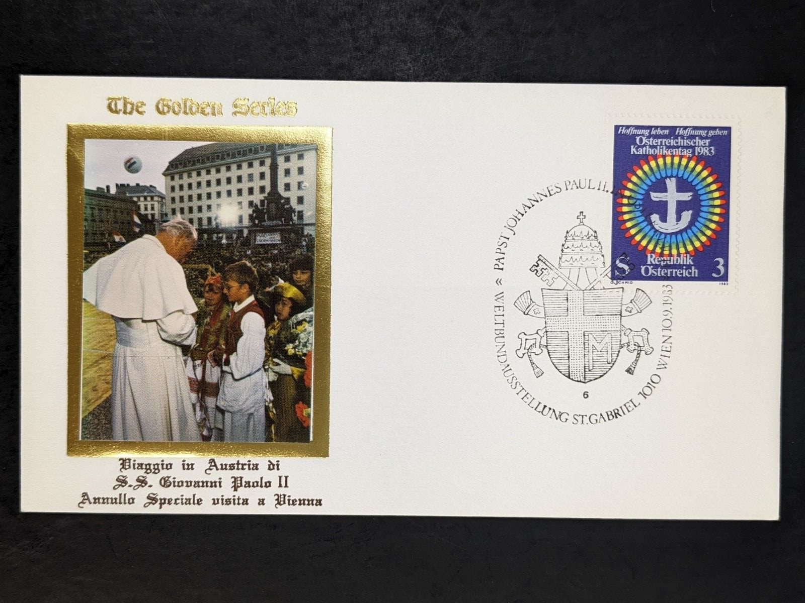 Pope John Paul II, The Golden Series Trip to Austria, 6 Covers Plus Stamps