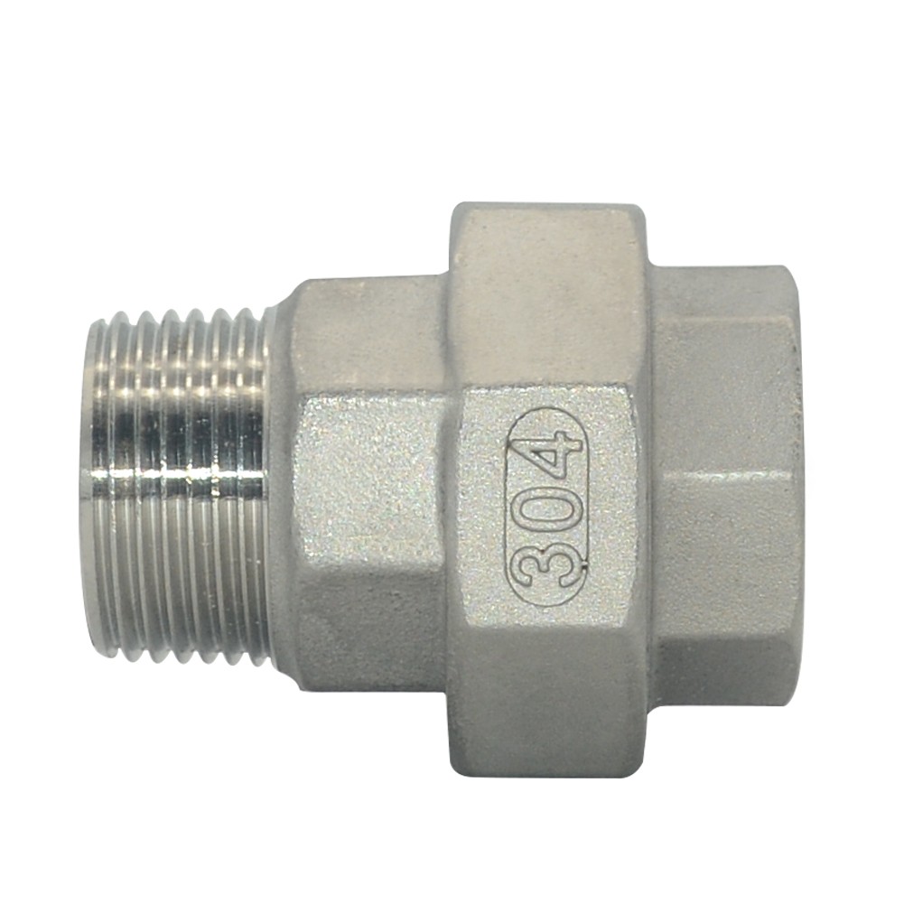 Stainless Steel Union 1" in NPT Pipe Split Coupling Male to Female MF