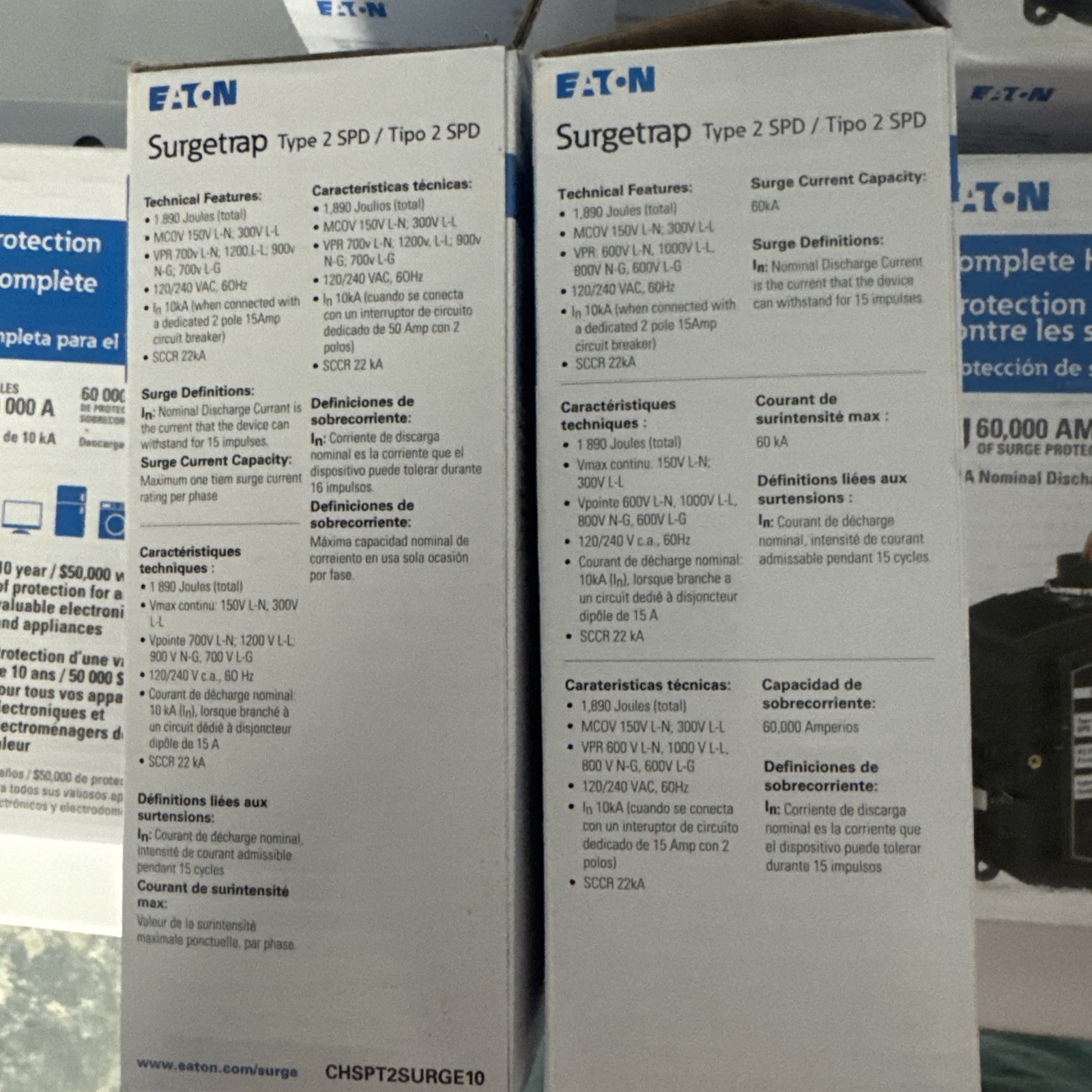 Eaton CHSPT2SURGE10 Complete Home Surge Protection - 60,000 AMPS
