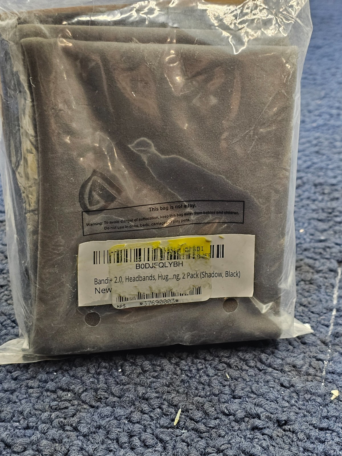 (QTY 2) GYMWRAP Shadow, Black Bandi+ 2.0 Headbands, EdgeTECH, Quick Dry