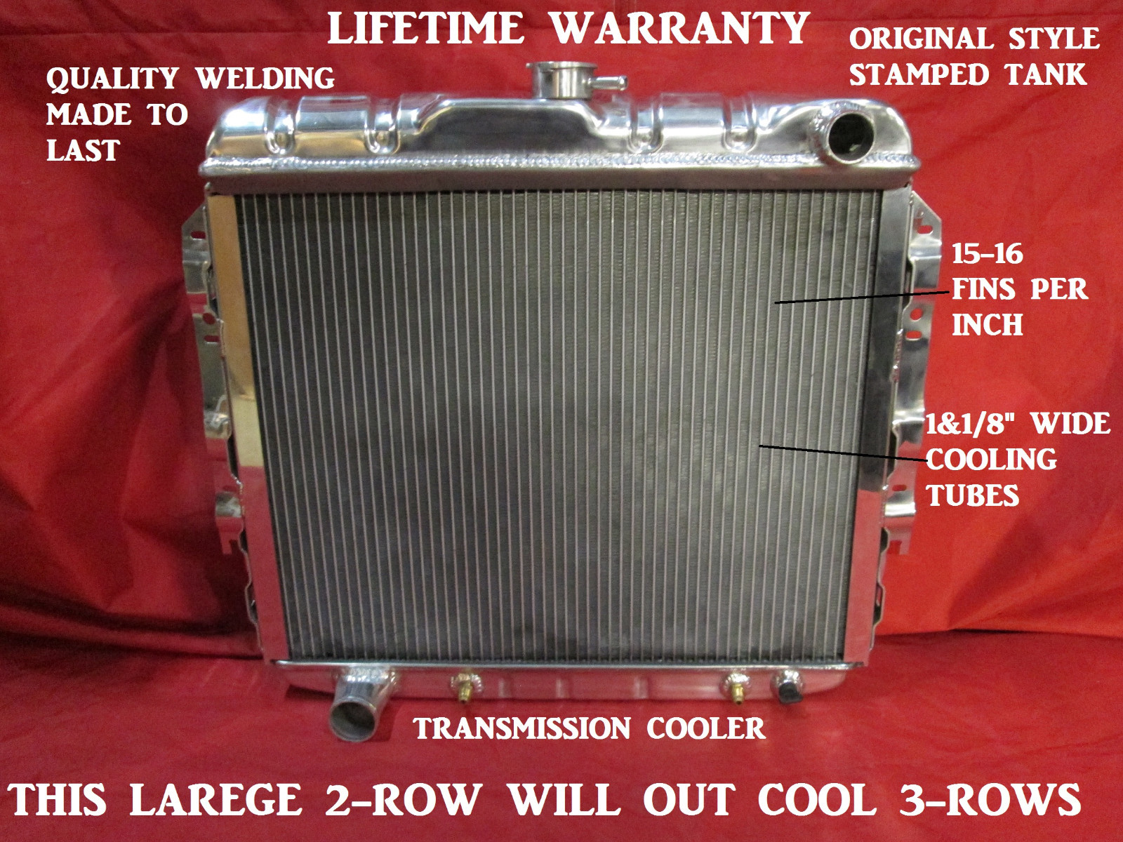 1962 1963 1964 Dodge Plymouth 330 440 Lancer Polara 22" Aluminum Radiator
