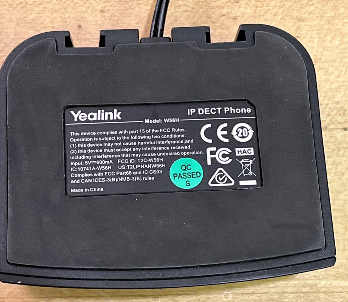 Yealink W56H HD DECT Replacement Charger Cradle / Power Adapter | Tested