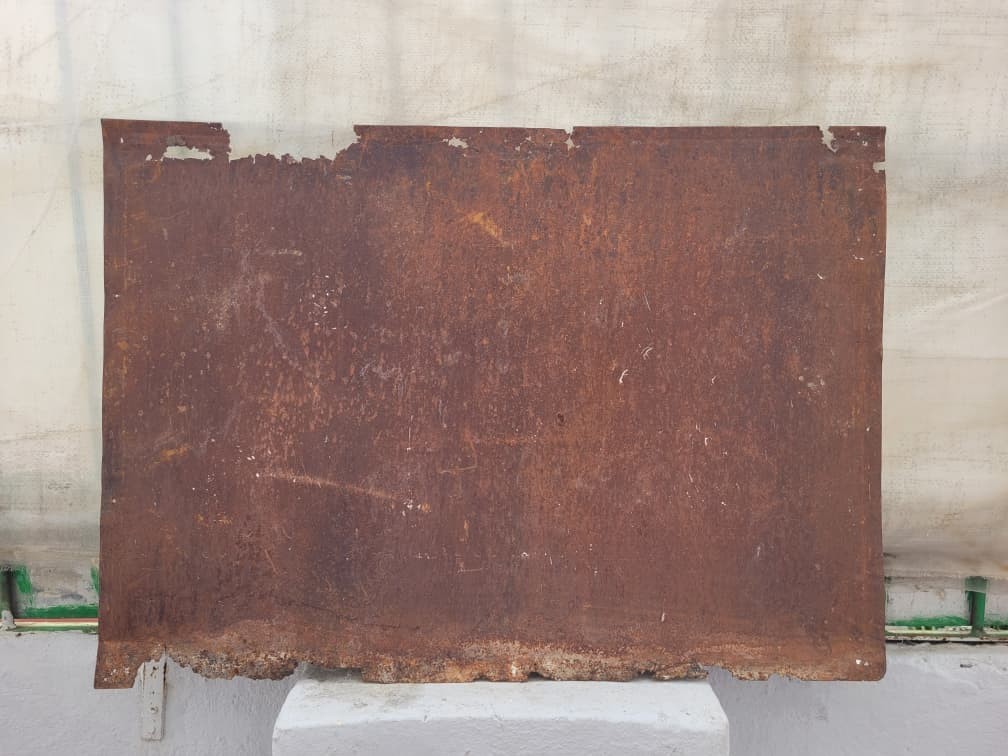 RARE EARLY COCA COLA PAINTER SIGN TOME BIEN FRIA COLD SPANISH 28x20 INCHES