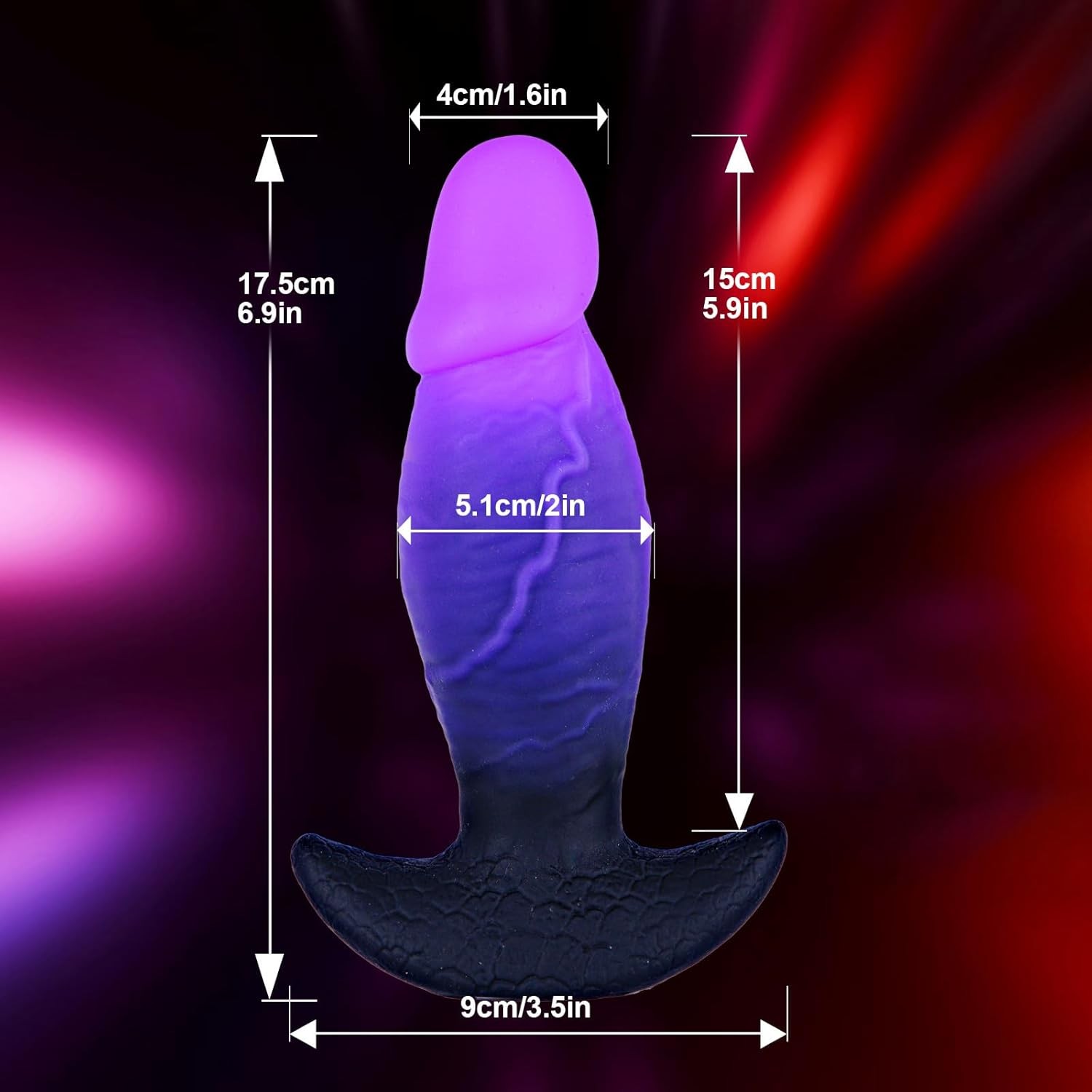 7 Inch Realistic Large Thick Butt Plug Anal Trainer, 6" Silicone Girthy Fantasy