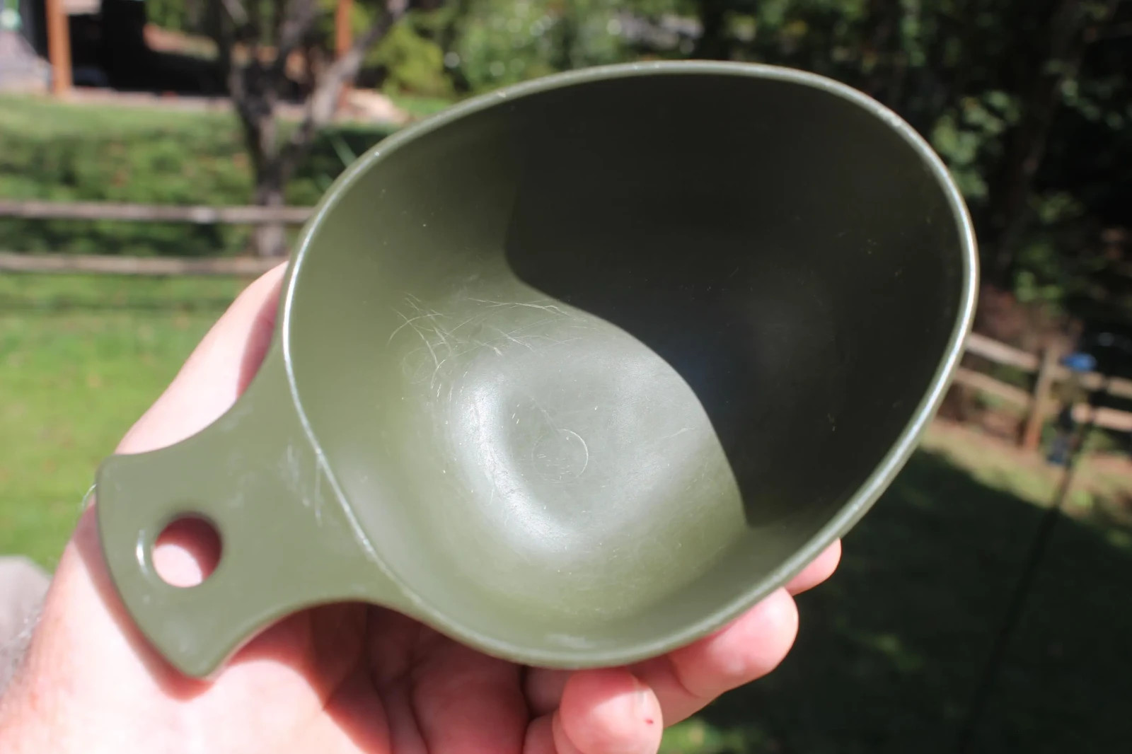 THREE Genuine USED Swedish Army Mess Kit Plastic Drinking Mug Kuksa Cup Kåsa