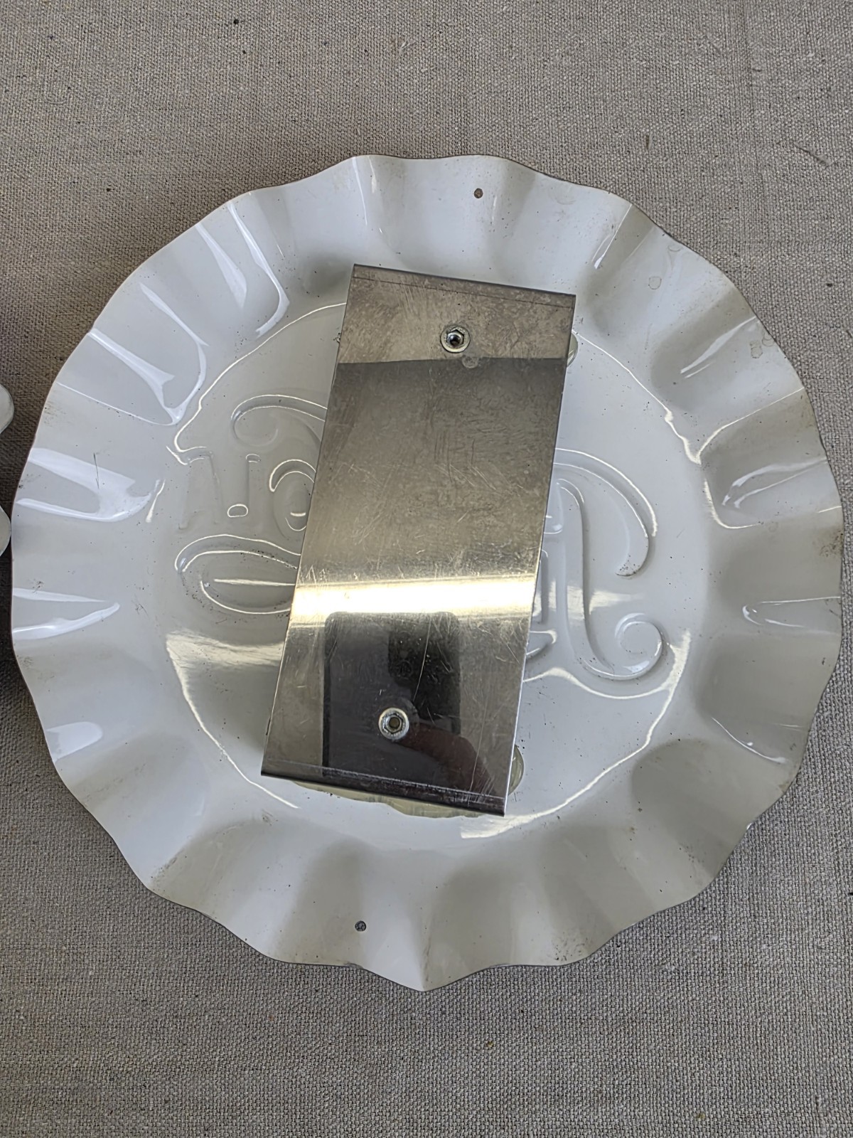 2 Vintage Pepsi-Cola Metal Bottle Cap Embossed Stout Marketing Sign - 11"