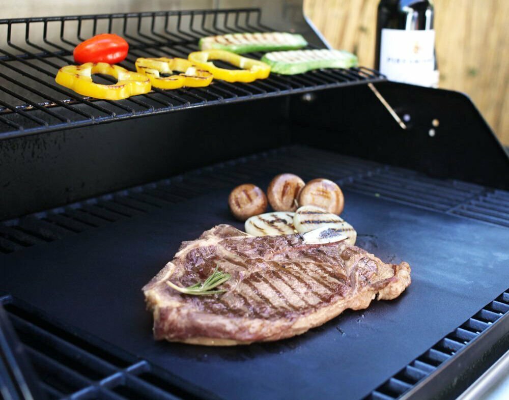 G & F 10037 5-PIECE-SET BBQ GRILL MAT, 100% NON STICK, EXTRA THICK HEAVY DUTY