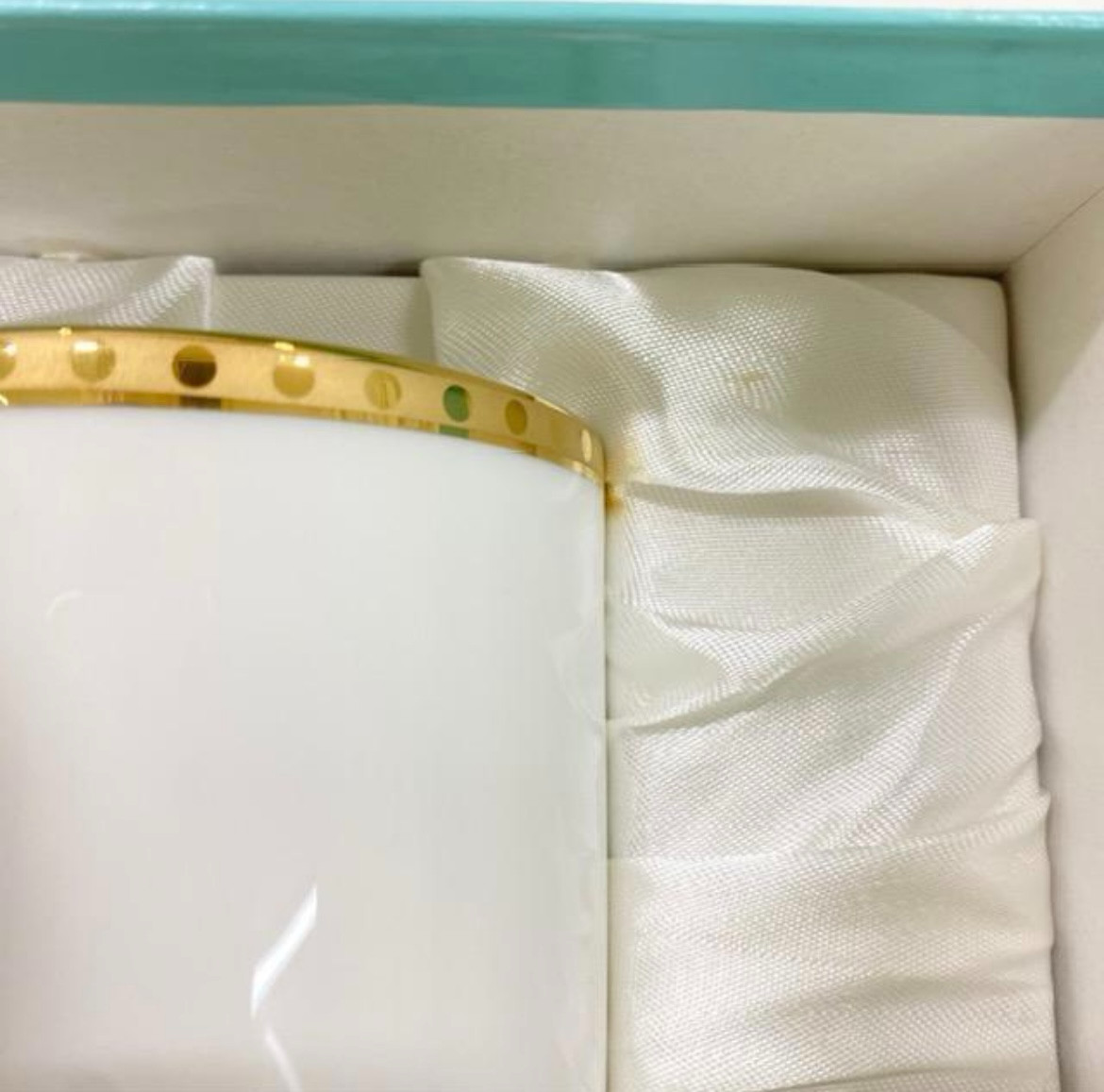 Tiffany & Co Gold Band Mug Cup 2 Pieces Pair Set With Box New