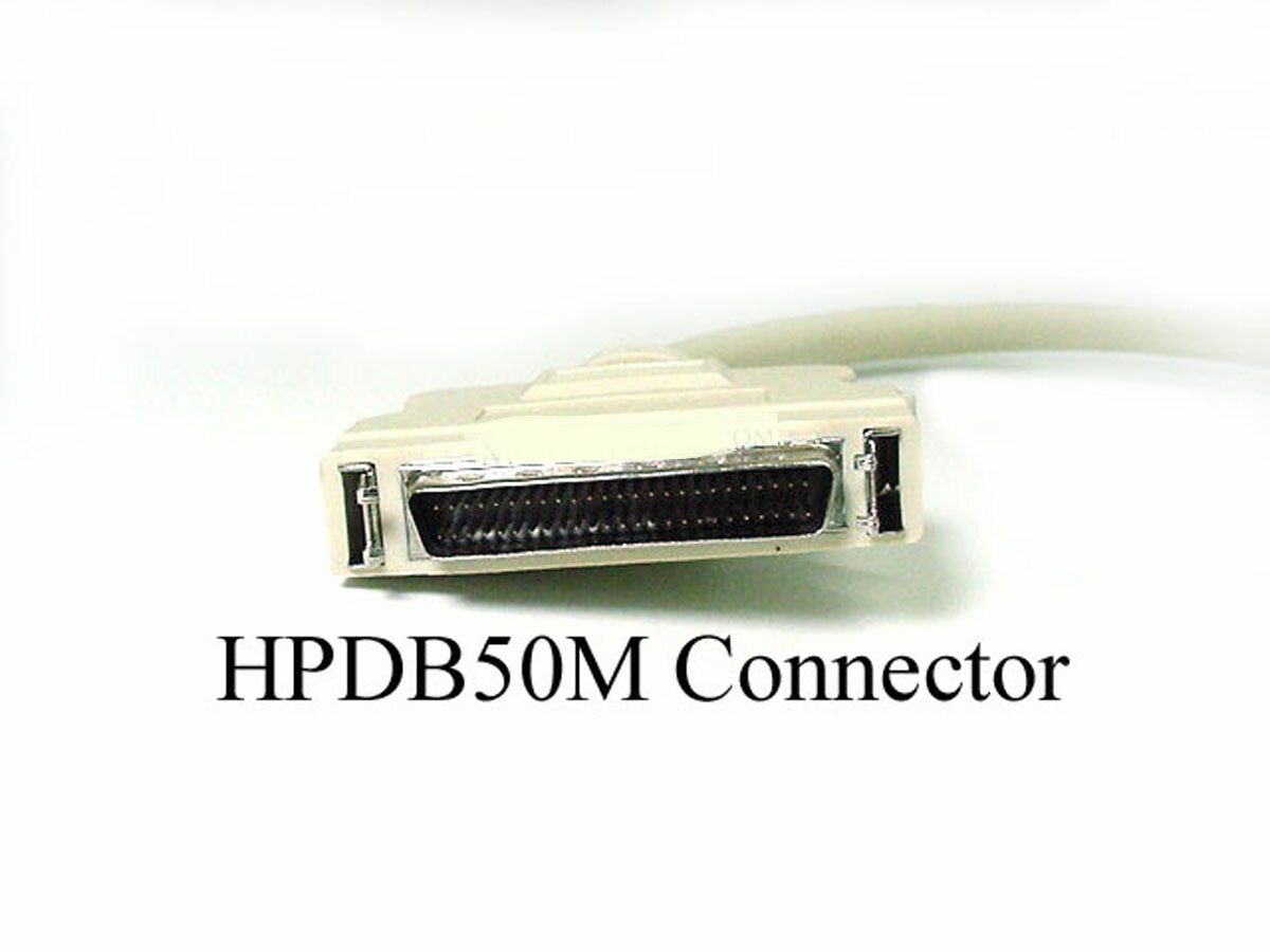 6ft 50 pin Half Pitch D Subminiature HPDB50 Male to M HDD SCSI Cable