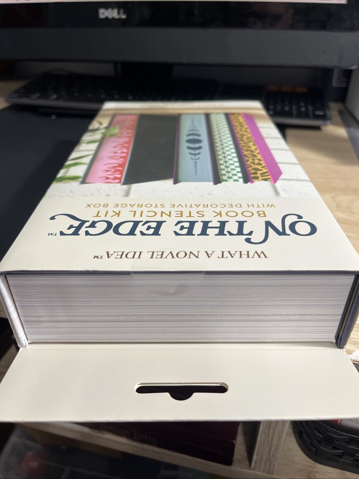 Book Stencil Kit On The Edge Includes Decorative Storage Box Customize your Book