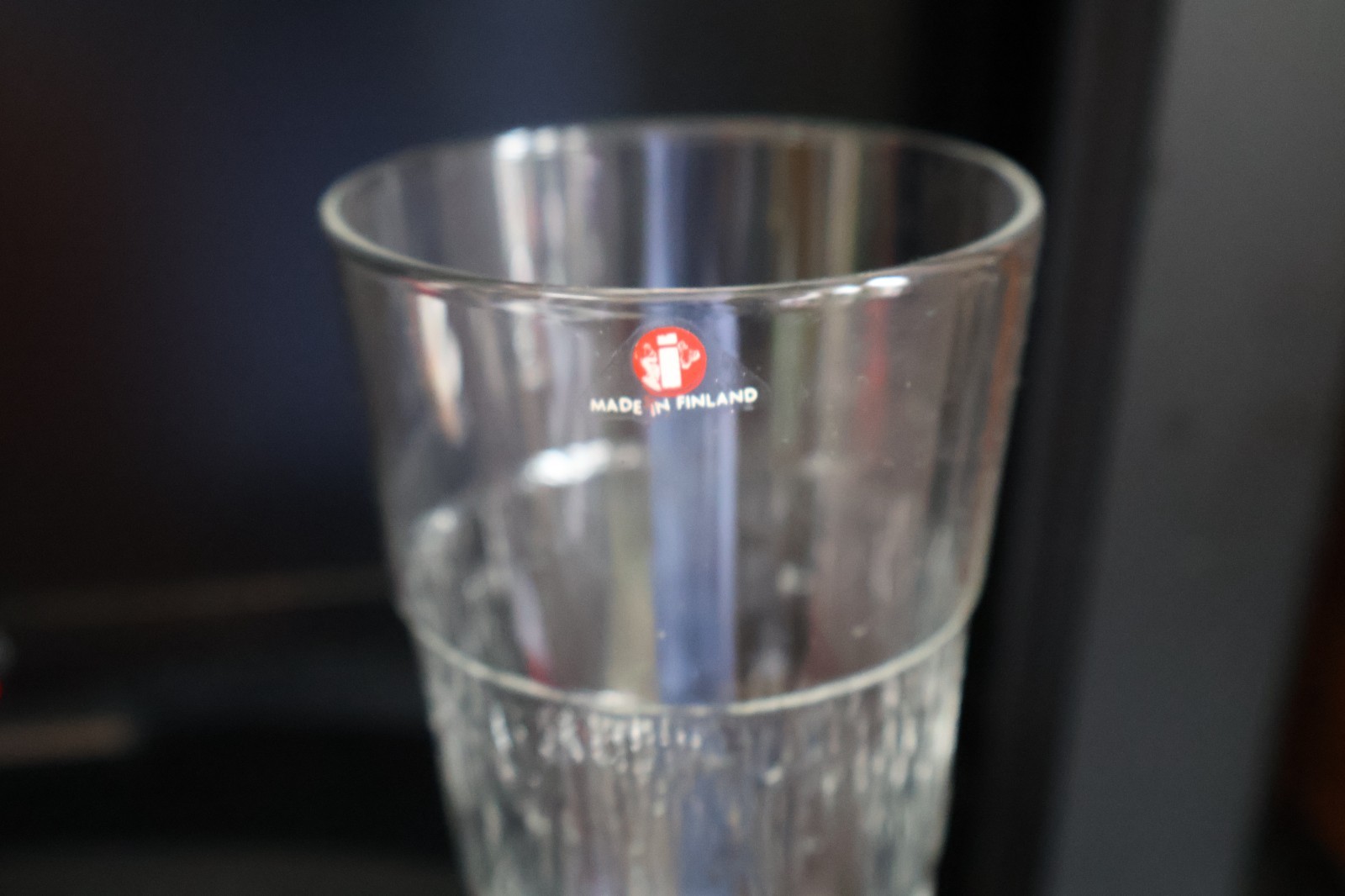 LARGE Iittala Harald Beer GLASS Horn Pilsner 9" EXCELLENT Finland Brass