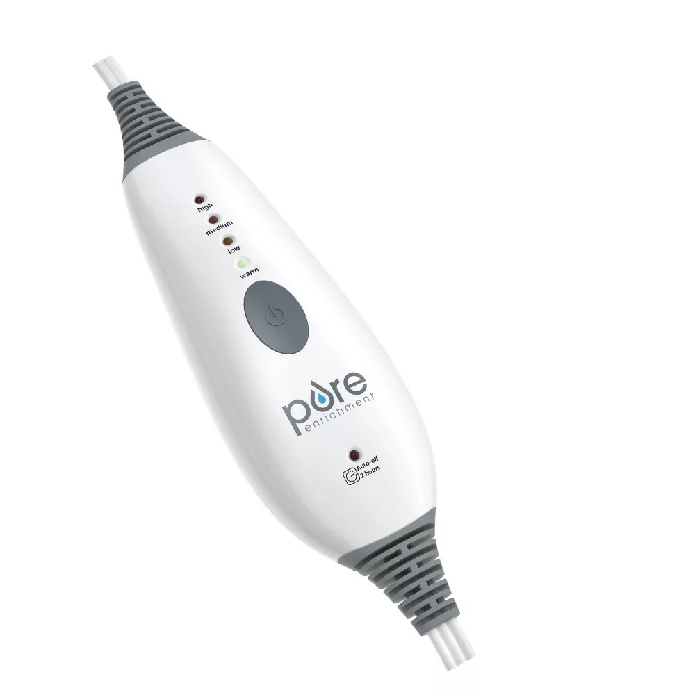 Pure Enrichment PureRelief 4 Heat 2hr Deluxe Electric Heating Pad Gray 12"x24"