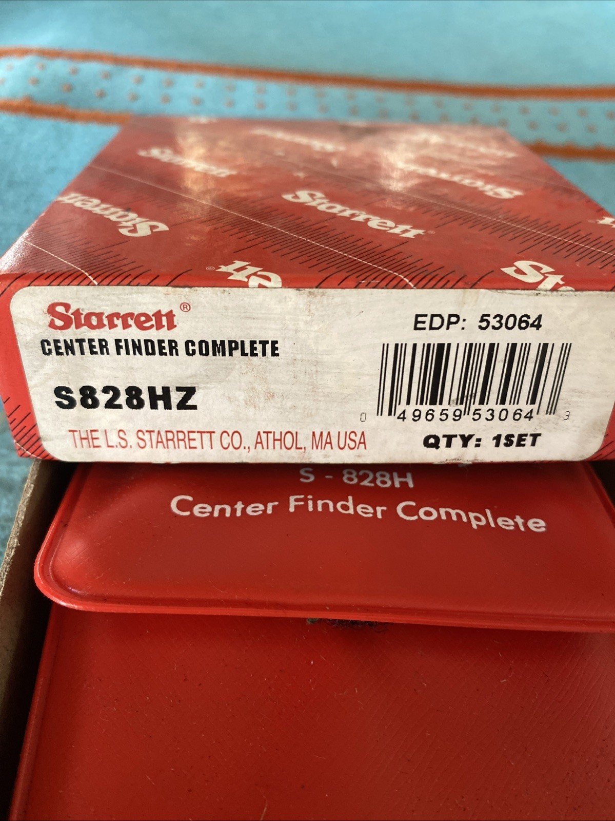 Starrett S828HZ Wiggler/Center Finder, Complete With Case and 4 Attachments