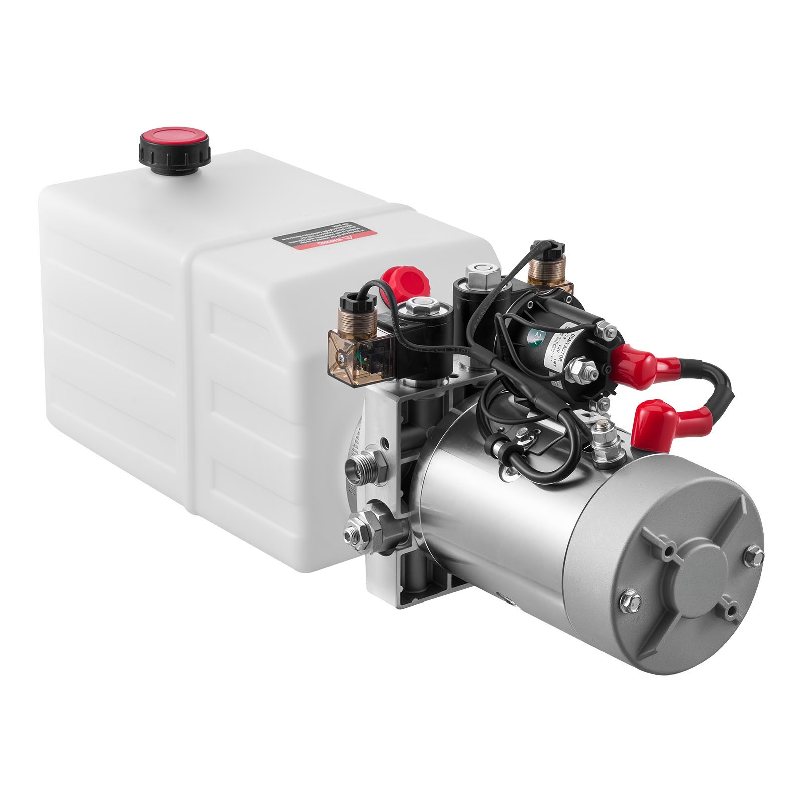 Uimoso 6 Quart Double Acting Hydraulic Pump 12V Dump Trailer Power Unit SAE#6