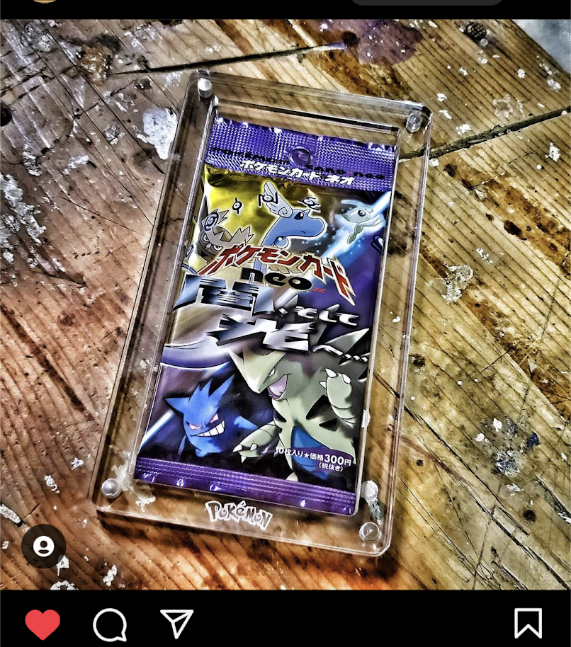 Japense Pokemon Booster Pack Protective Acrylic Magnetic Display Case