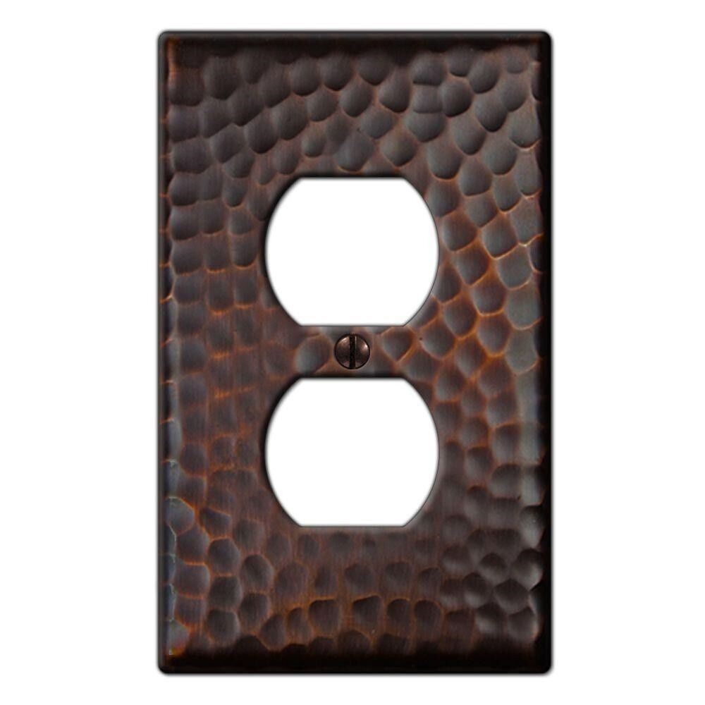 Wall Switch Cover Hammered Vintage Textured Outlet Toggle Bronze Plates