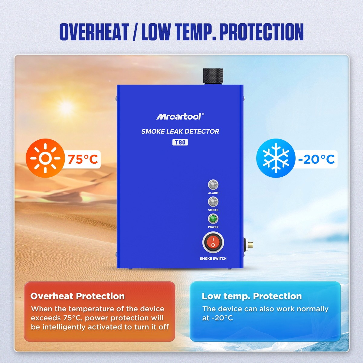 Automotive Smoke Machine EVAP Car Pipe System Vacuum Leak Tester Diagnostic Tool