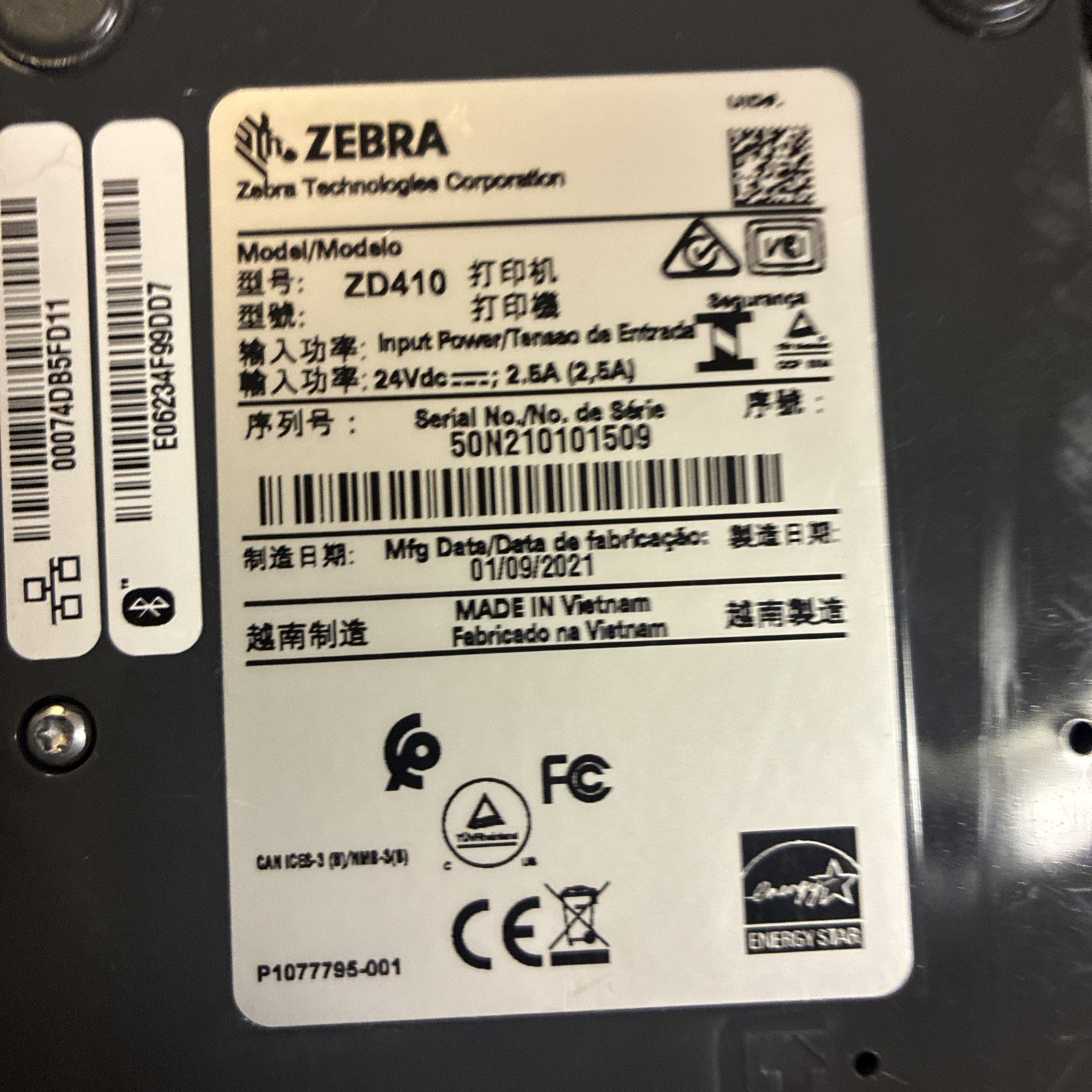 ZEBRA ZD410 Direct Thermal 2" Label Printer LAN 300dpi ZD41023-D01E00EZ