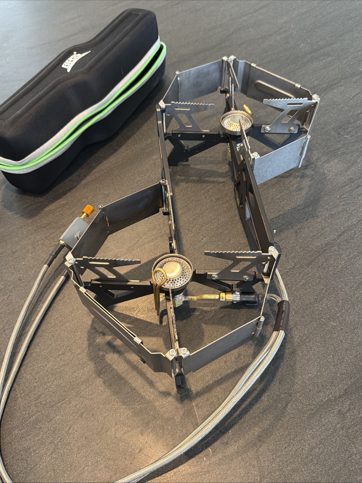 BRS-32 Portable Foldable Camping Stove Expandable Double Cooktop - ... Fast Ship