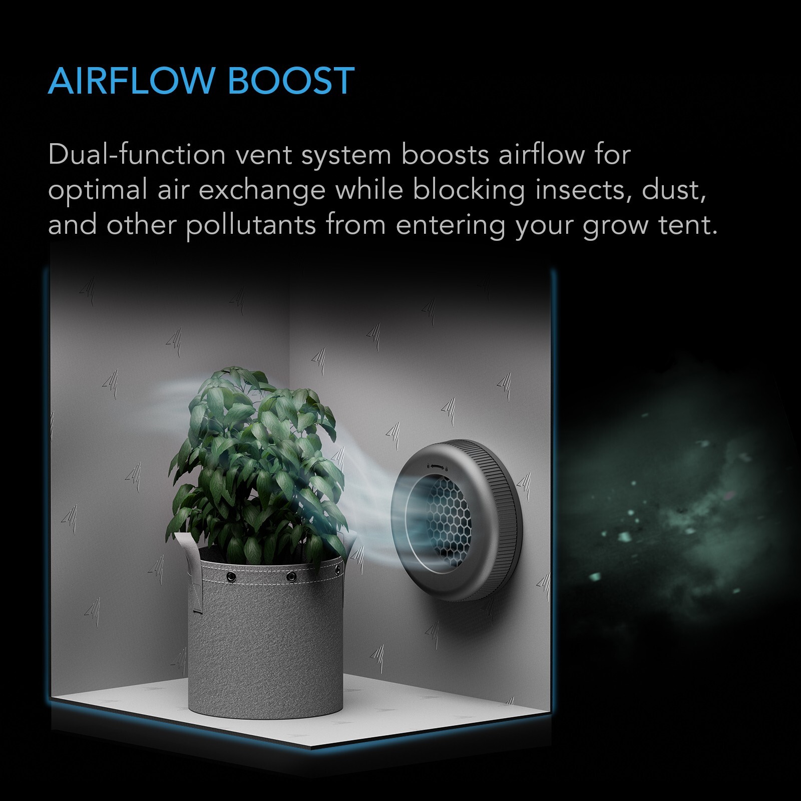 AC Infinity 6-Inch Grow Tent Duct Vent Attachment 2-Pack