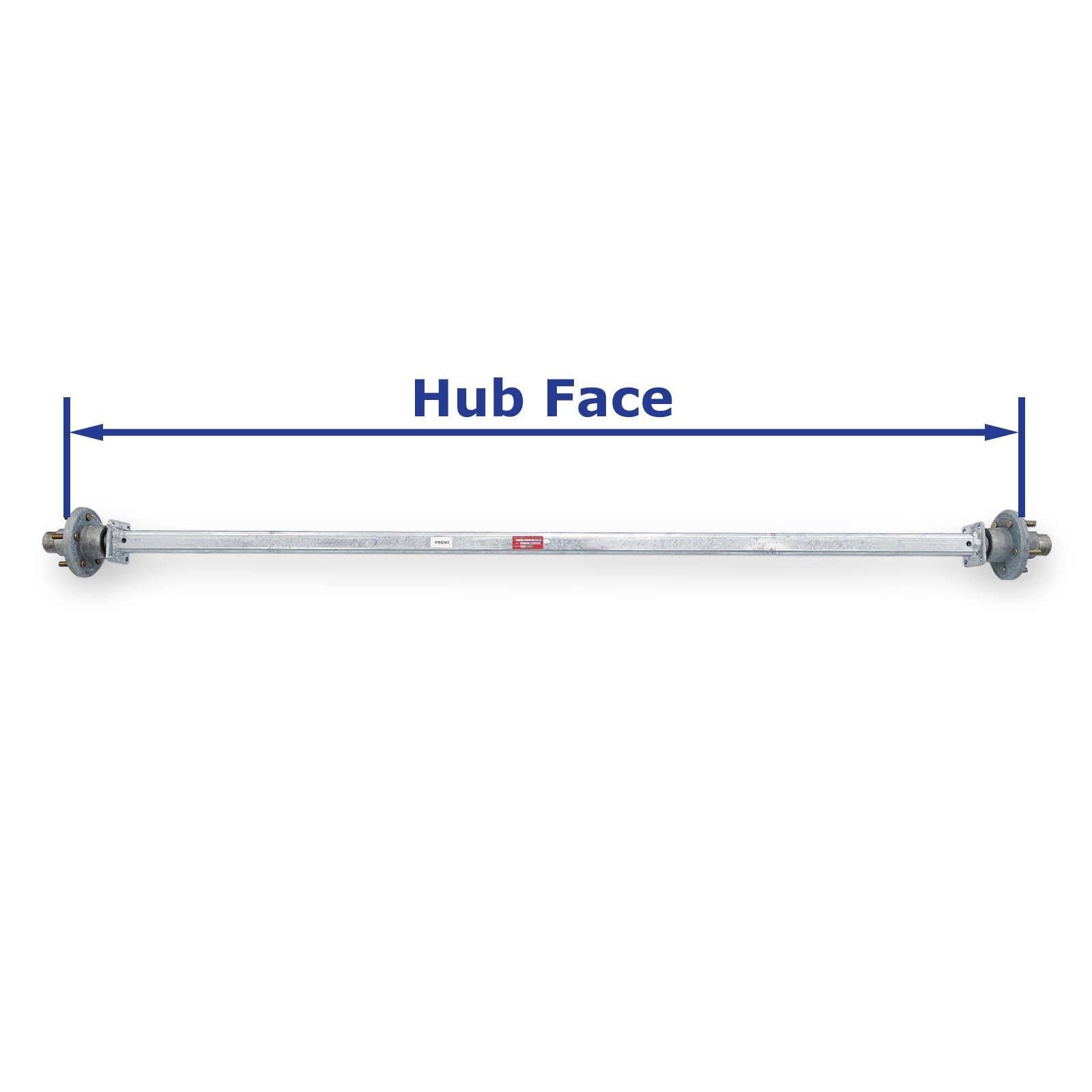 Knott 3500lb 88 inch Hub Face Galvanized Boat Trailer Axle with 5 Lug Idler Hubs