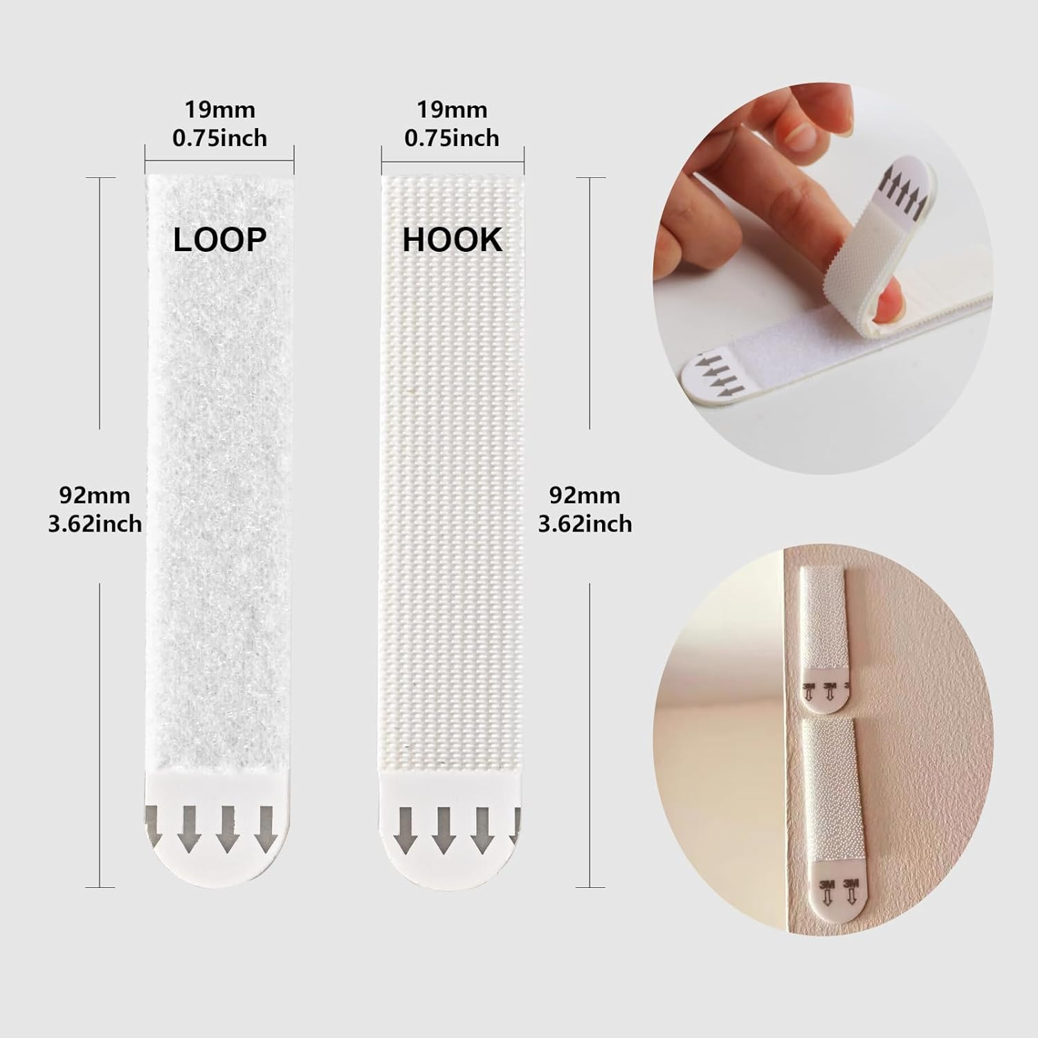 24 Pairs Heavy Duty Picture Hanging Strips – No Damage Wall Mounting Hooks