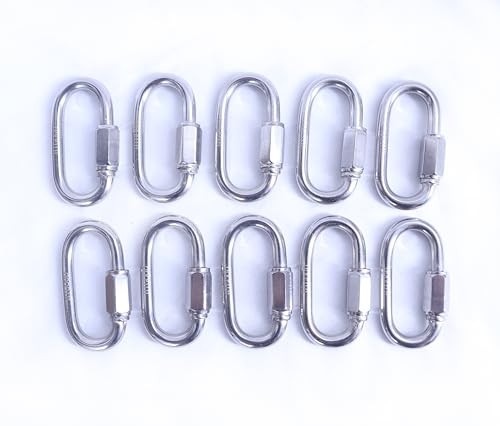 2.3 Inch 304 Stainless Steel Carabiner and Stainless Steel Chain Quick 2.3inch