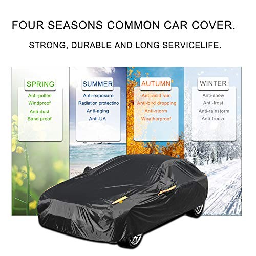 Full Car Covers for Sedan, Car Cover Waterproof All Weather Windproof