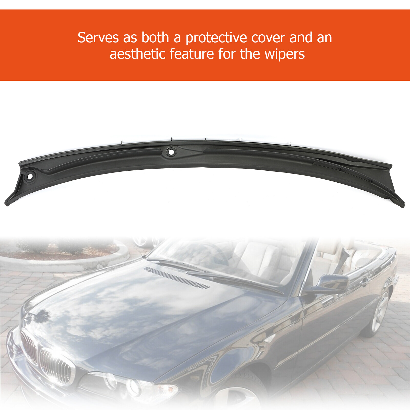 Fits 97-06 BMW M3 E46 323i 328i Lower Motor Cowl Cover-Windshield Wiper Grille