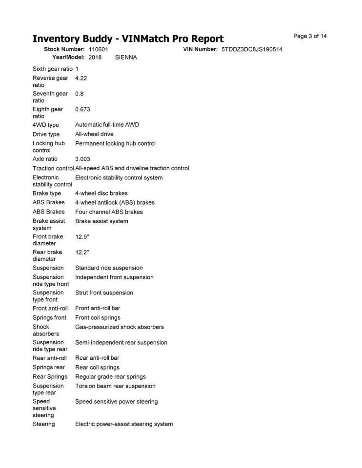 Seat Belt Front Bucket Pre-crash System Passenger Fits 18-20 SIENNA 10324688