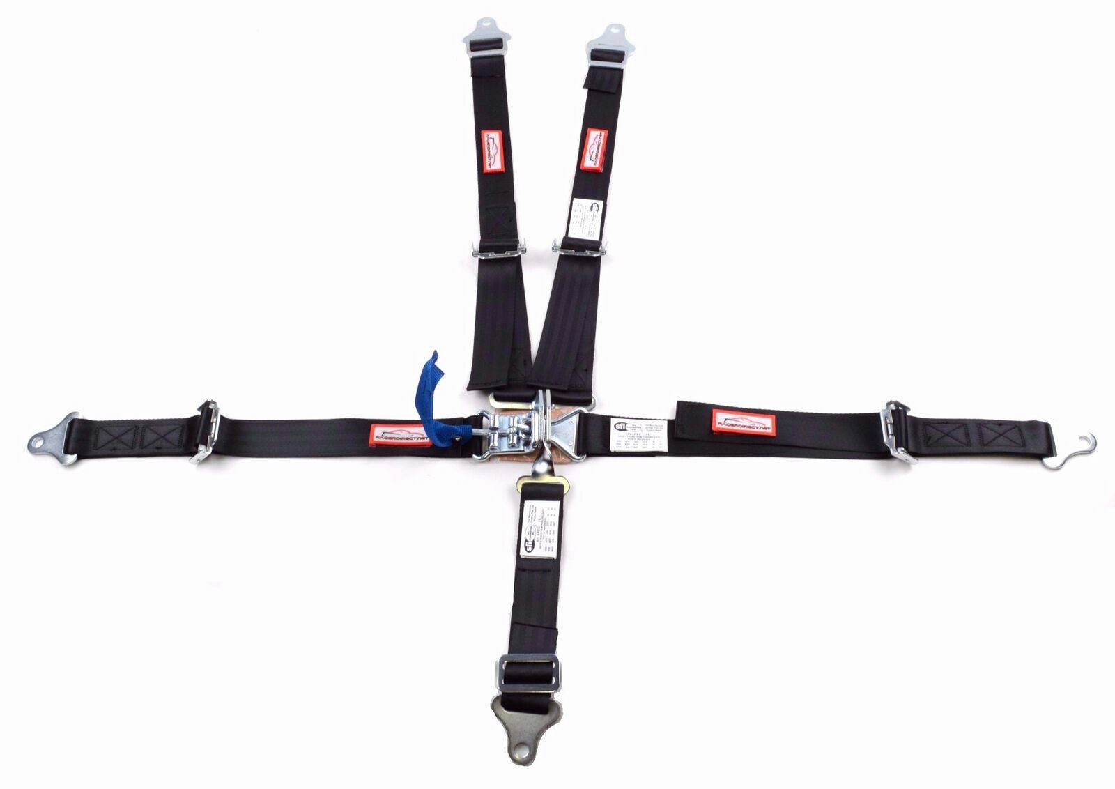 QUARTER MIDGET HARNESS SFI 16.1 5 POINT LATCH & LINK BELT BLACK 30 COLORS