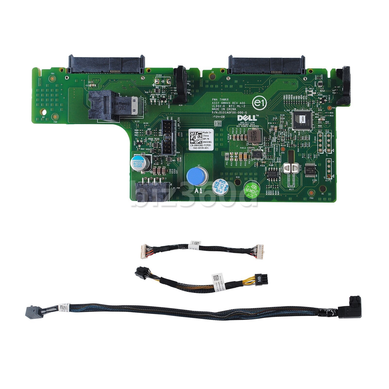 Dell R730xd 2x 2.5" SFF Rear Flex Bay HDD Backplane with Cable 6WNVX NHDXG USA