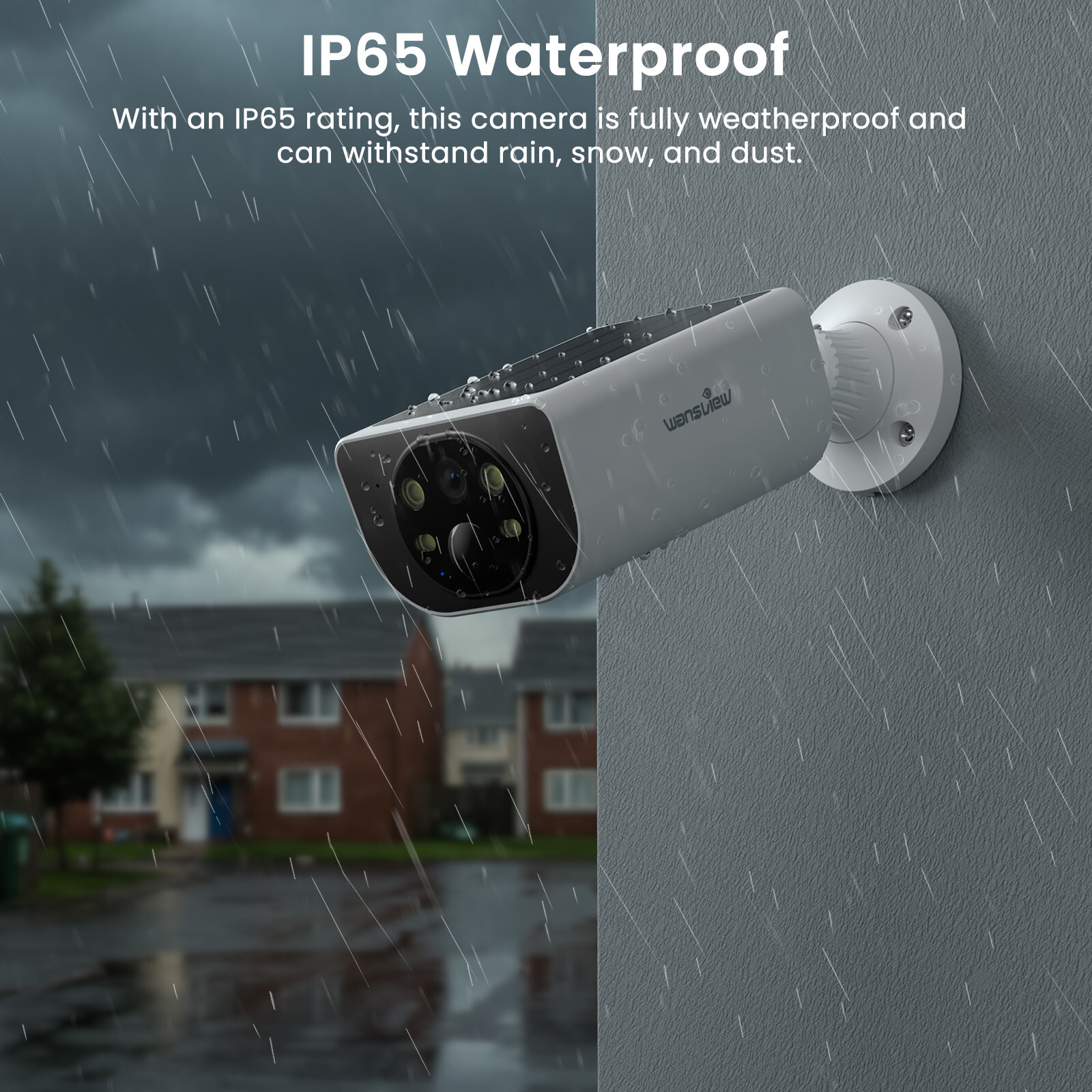 2 Pack Wansview 2K 3MP Solar Camera Outdoor Wireless 2.4Ghz WiFi Human Detection