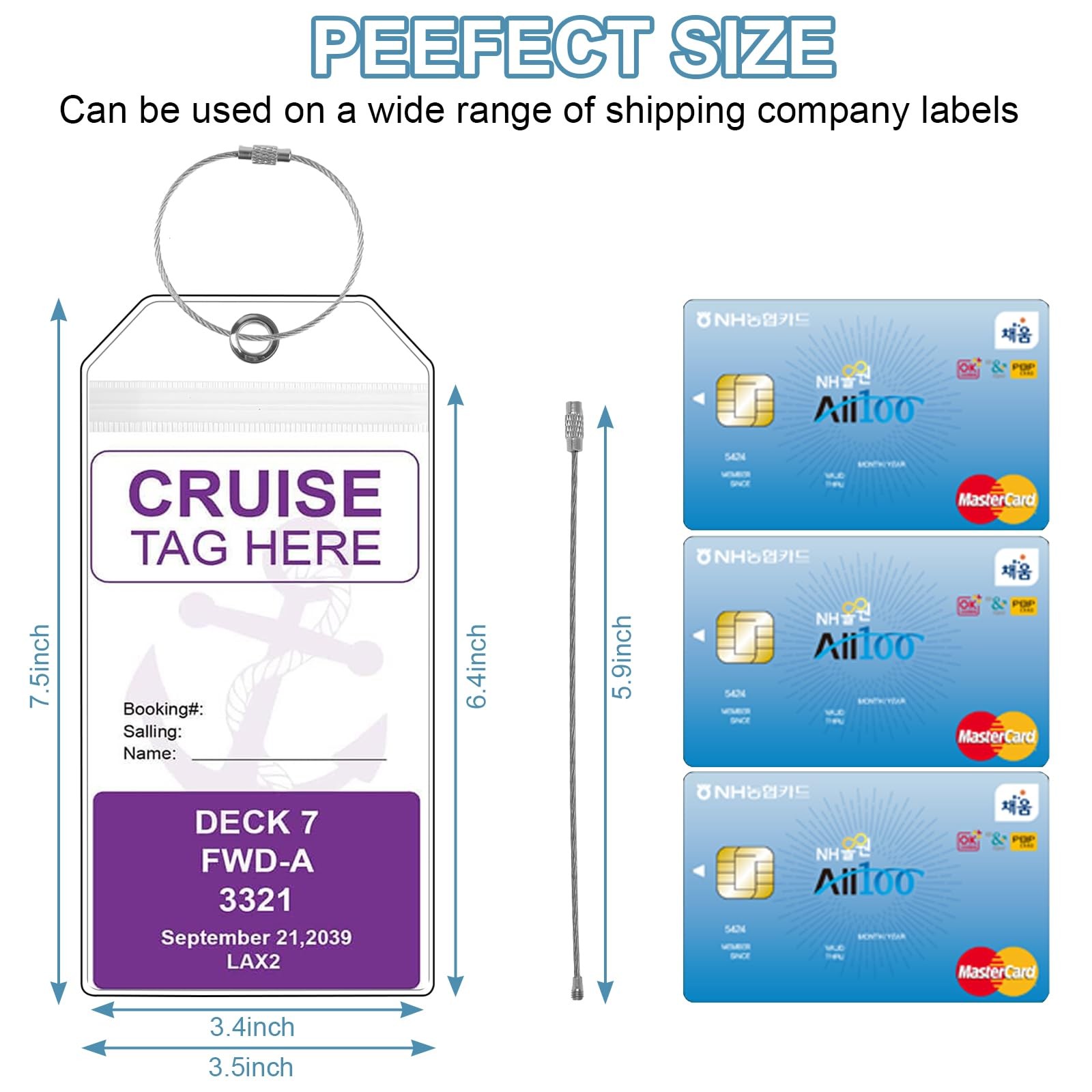 8-Pack Cruise Luggage Tag Holder, Cruise Luggage Tag Holder can be Used for 2...
