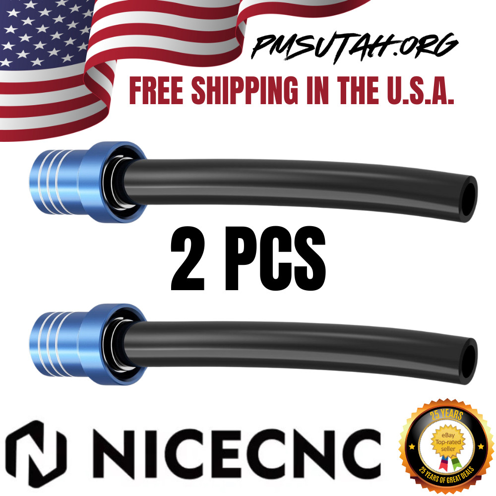 2 Yamaha ATV Raptor YFM 250R 350 Gas Cap Vent Tube Breather Line Hose Tank Lid