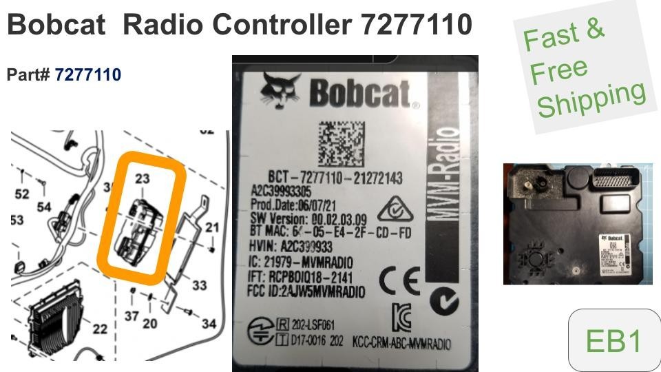 Bobcat  Radio Controller 7277110   New  Free Shipping
