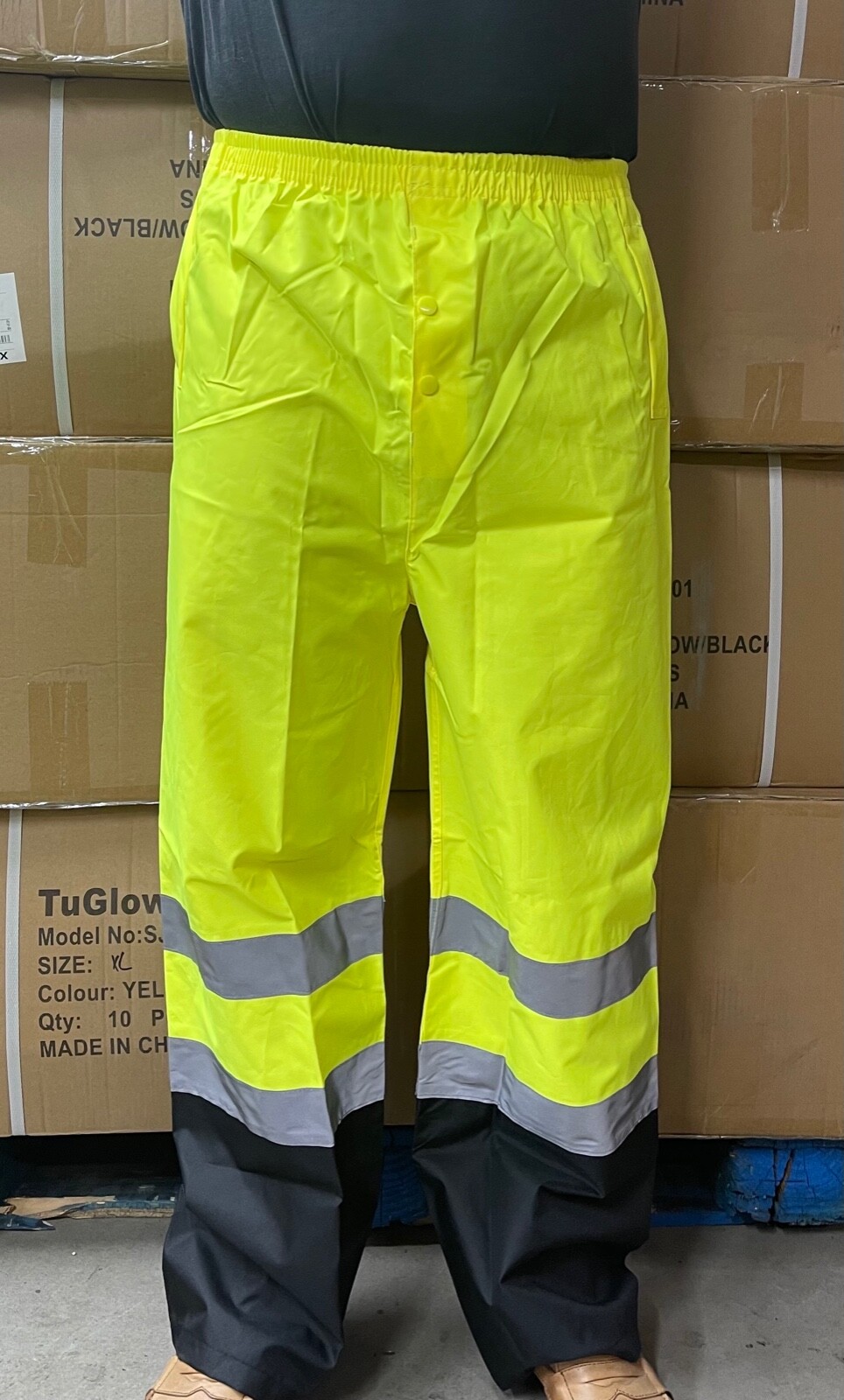 Yellow Safety Rain-suit, Rain Jacket With Hoodie and Rain Pants