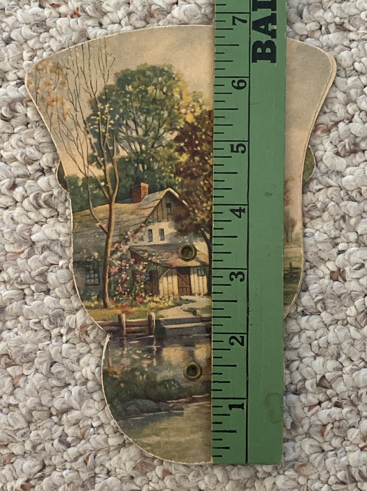 Hanchett & Sons Furniture Store vintage tri-fold hand fan