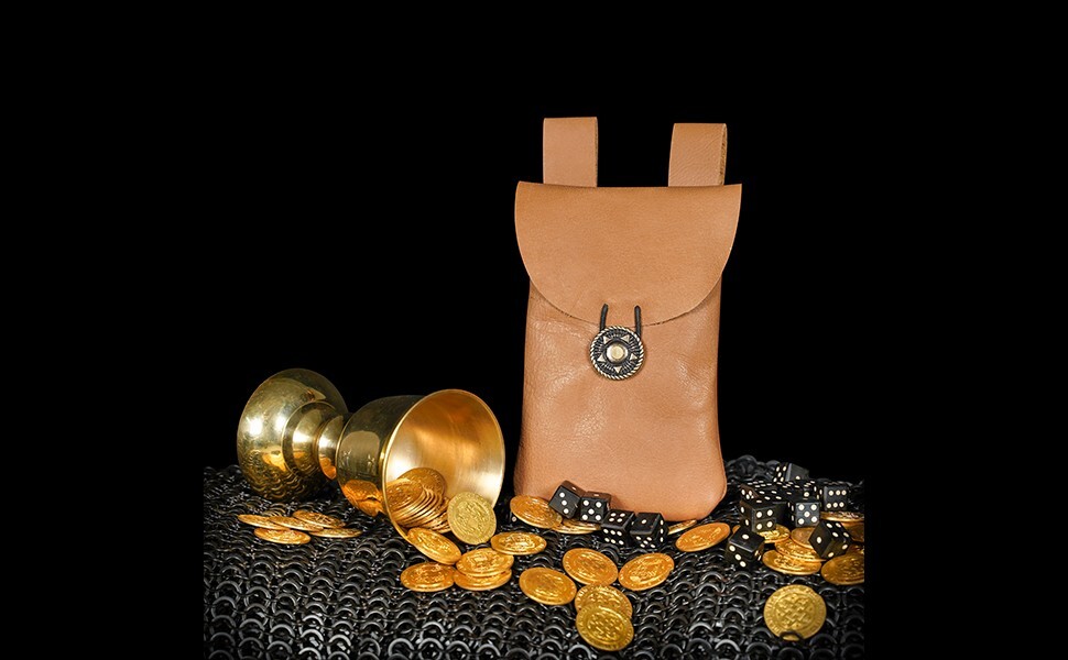 Medieval Belt Bag Handmade Leather Pouch For Renaissance Reenactments Accessory