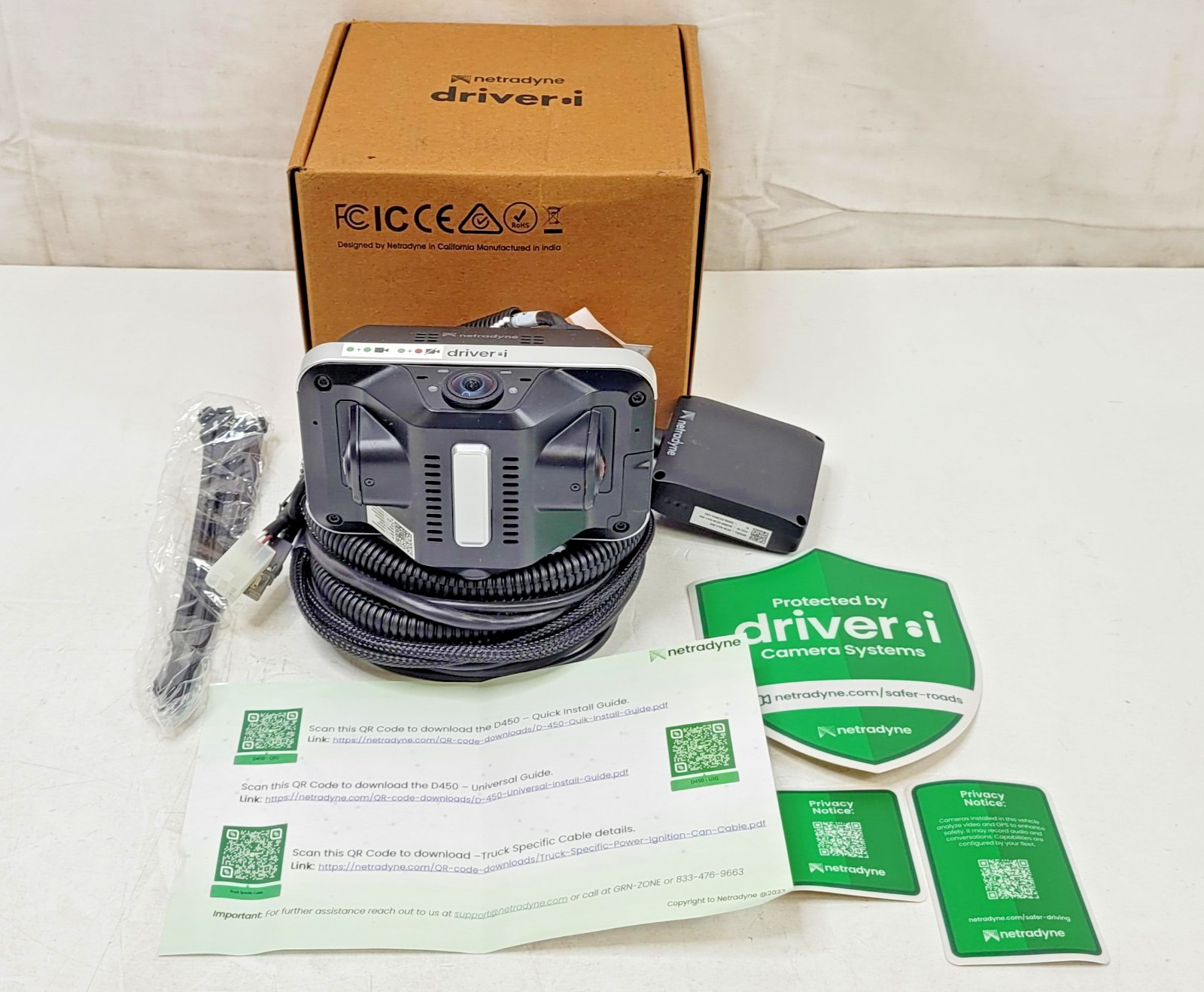 Netradyne Driver-I D-450 Fleet Safety Dash Camera NEW IN BOX