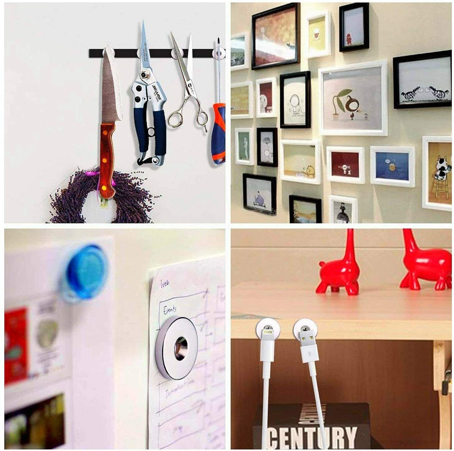 25 50 100 Strong Magnets Countersunk Ring Rare Earth Neodymium 4mm hole